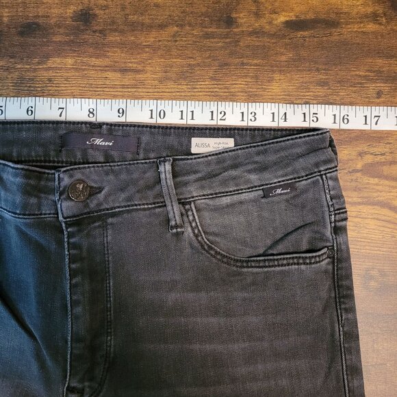 Mavi Jeans Size 31 Alissa High Rise Super Skinny Charcoal Stretch Denim - Picture 7 of 11